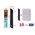 Лезвия для ножа 18мм серые 10 шт SDI 1404