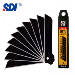 Лезвия для ножа 18мм черные 10 шт SDI K404