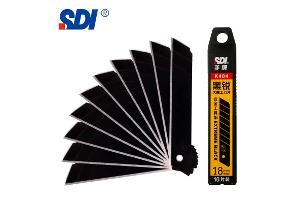 Леза для ножа 18мм SDI K404 чорні