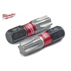 Ударная бита Milwaukee SHOCKWAVE TORX TXВО40 25 мм Impact 2 шт.