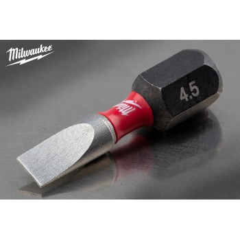 Ударная бита Milwaukee SHOCKWAVE Impact SL0,6x4,5 шлицевая 25 мм (2 шт.)