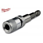 Магнитный держатель для бит Milwaukee SHOCKWAVE ShW1/4 с фиксатором 60 мм (для гипсокартона)