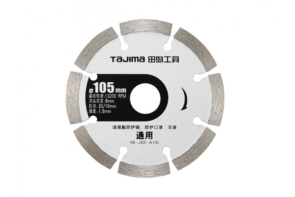 Алмазный отрезной универсальный диск Tajima XB-JGSA105 отрезной 105 х 1,8 х 20 мм