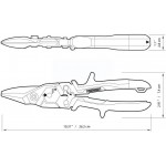 Ножиці по металу ToughBuilt TB-H4-60-S, 262 мм прямі