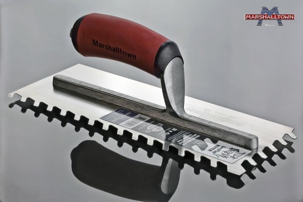 Профессиональный зубчатый шпатель MARSHALLTOWN LayFlat™ 280 x 114 мм зуб 13 мм