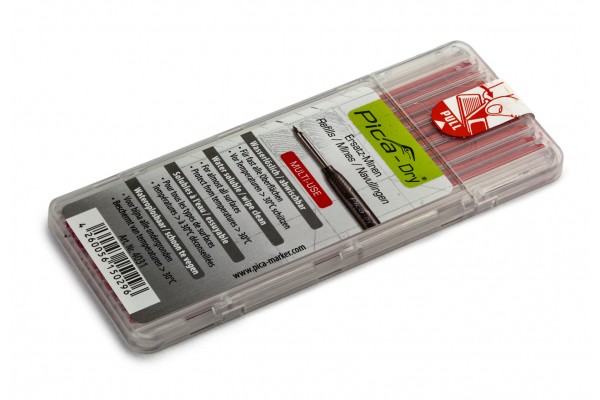 Грифель PICA Dry MULTI-USE водорозчинні червоні 2,8 мм 10 шт
