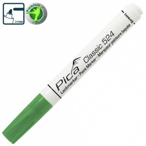 Маркер PICA (пика) Classic Industry Paint Marker жидкий зеленый 1-4 мм