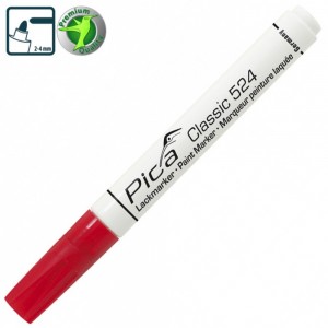 Маркер PICA (пика) Classic Industry Paint Marker жидкий красный 1-4 мм