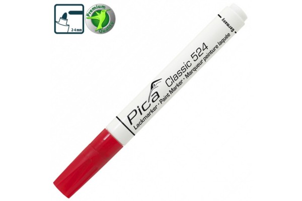 Маркер PICA Classic Industry Paint Marker жидкий красный 1-4 мм