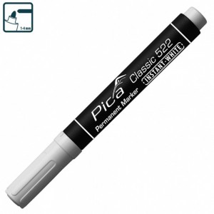 Маркер PICA (пика) Classic Instant-White перманентный белый 1-4 мм