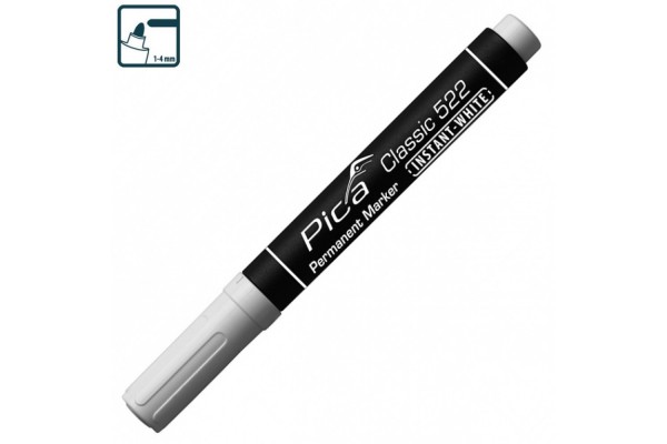 Маркер PICA Classic Instant-White перманентный белый 1-4 мм