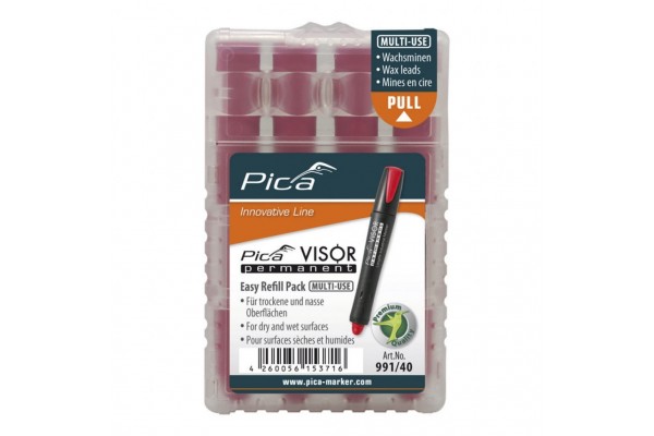 Грифель PICA VISOR permanent Long life Industrial Marker червоний 1-4 мм