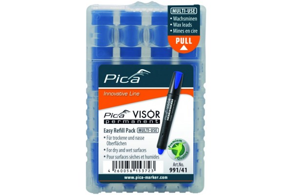 Грифель PICA VISOR permanent Long life Industrial Marker синий 1-4 мм