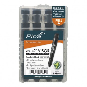 Грифель сменный для маркера сухого PICA (пика) VISOR permanent Long life Industrial Marker черный 1-4 мм