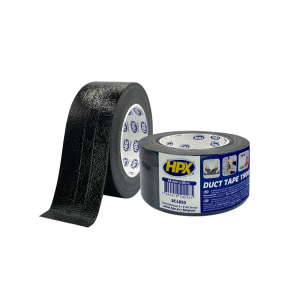 Армована клейка стрічка HPX Duct Tape Universal 1900 Black (сантехнічний скотч) 48 мм x 50 м чорна