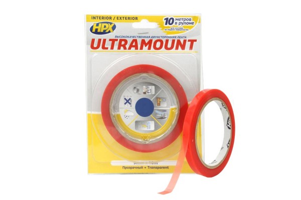 Двостороння монтажна стрічка HPX ULTRA MOUNT 9 мм x 10 м