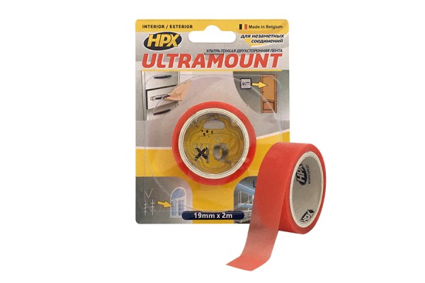 Двостороння монтажна стрічка HPX ULTRA MOUNT 19 мм x 2 м