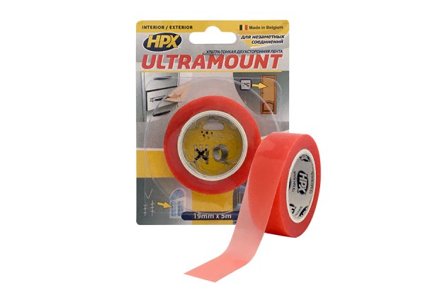 Двостороння монтажна стрічка HPX ULTRA MOUNT 19 мм x 5 м