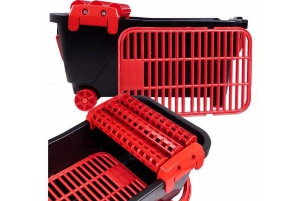 Ведро для плиточника Olejnik 19 л (ролики, решетка, 2 колеса) — обновленная версия