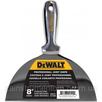Шпатель DeWalt 8" 204 мм нержавеющая сталь металлическая ручка