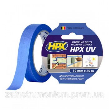 Маскуюча стрічка HPX UV для зовнішніх робіт 19 мм x 25 м синя