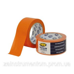 Малярная ПВХ лента HPX для штукатурки и бетона 50 мм х 33 м оранжевая