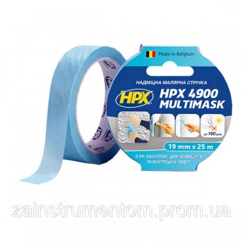 Малярная лента HPX 4900 MULTIMASK 120C 19 мм x 25 м сверхпрочная голубая