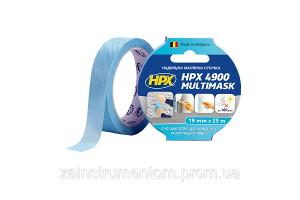 Малярная лента HPX 4900 MULTIMASK 120C 19 мм x 25 м сверхпрочная голубая