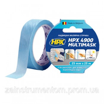 Малярная лента HPX 4900 MULTIMASK 120C 25 мм x 25 м сверхпрочная голубая