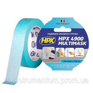 Малярная лента HPX 4900 MULTIMASK 120C 25 мм x 50 м сверхпрочная голубая