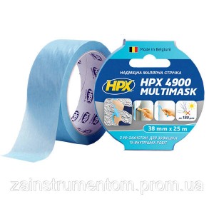 Малярная лента HPX 4900 MULTIMASK 120C 38 мм x 25 м сверхпрочная голубая