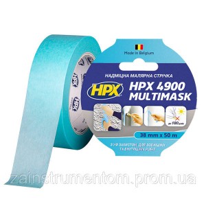 Малярная лента HPX 4900 MULTIMASK 120C 38 мм x 50 м сверхпрочная голубая