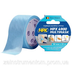 Малярная лента HPX 4900 MULTIMASK 120C 50 мм x 25 м сверхпрочная голубая