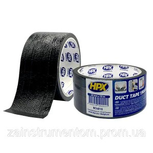Армована клейка стрічка HPX Duct Tape Universal 1900 Black (сантехнічний скотч) 48 мм x 10 м чорна