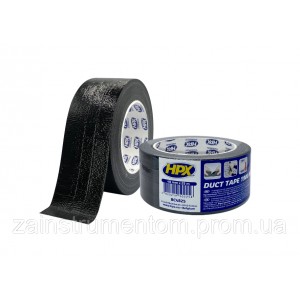 Армированная клейкая лента HPX Duct Tape Universal 1900 Black (сантехнический скотч) 48 мм x 25 м черная