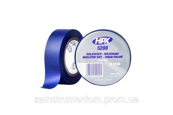 Профессиональная изоляционная лента HPX 5200 синяя 19 мм x 10 м