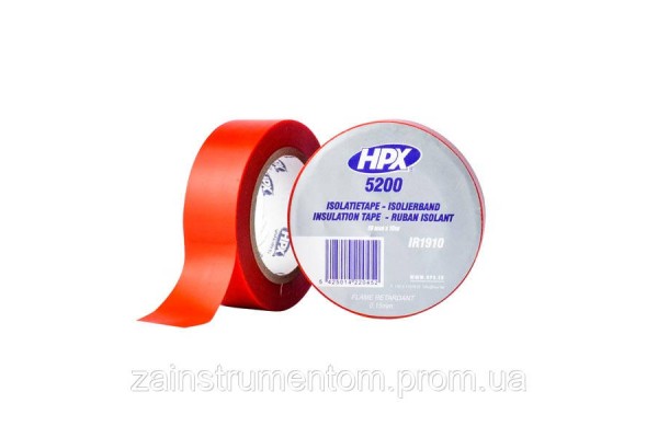 Профессиональная изоляционная лента HPX 5200 красная 19 мм x 10 м