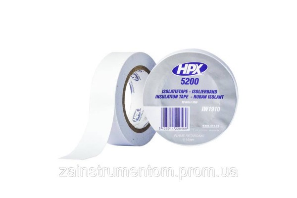 Професійна ізоляційна стрічка HPX 5200 біла 19 мм x 10 м