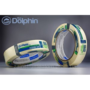 Малярна стрічка (скотч) Blue Dolphin маскувальна біла 25 мм х 50 м
