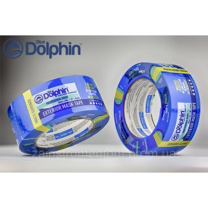 Малярная лента ПВХ (скотч) Blue Dolphin TARP&STUCCO 48 мм х 25 м синяя (30дней)