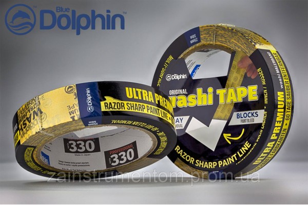 Малярная лента (скотч) Blue Dolphin WASHI XF7 рисовая бумага 25 мм х 50 м