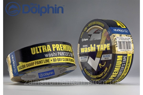Малярная лента (скотч) Blue Dolphin WASHI XF7 рисовая бумага 38 мм х 50 м