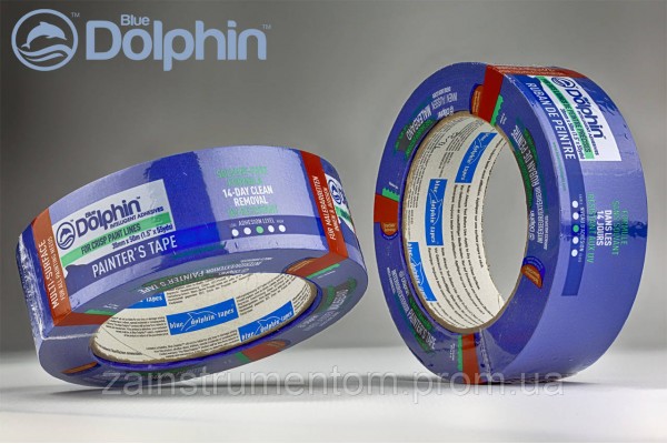 Малярная лента (скотч) Blue Dolphin Special Blue 48 мм х 50 м синяя (14дней)