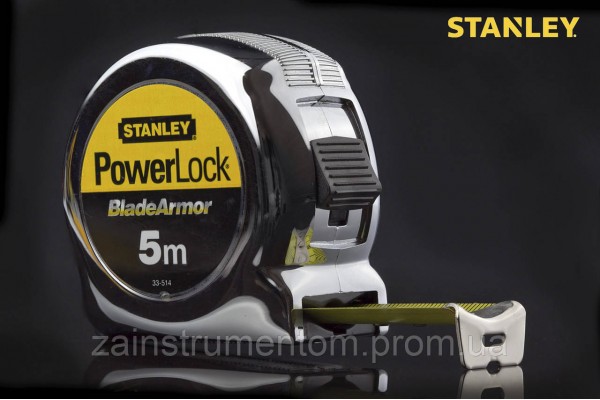 Рулетка будівельна Stanley MICRO POWER LOCK BLADE ARMOR (стенлі) 5 м х 25 мм