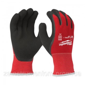 Перчатки Milwaukee с защитой от порезов уровень А (1), зимние, размер M/8
