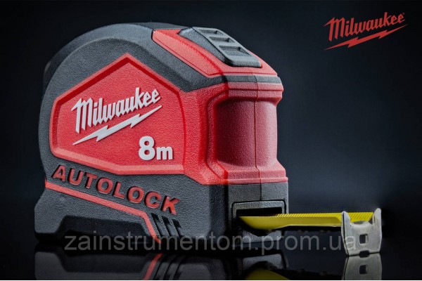 Рулетка Milwaukee Tape Measure Autolock з автостопом 25 мм 8 м