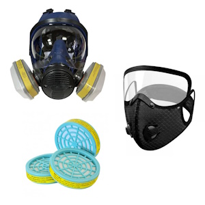 Маски, респіратори, фільтри